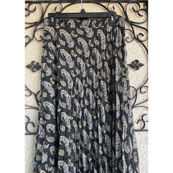 Altuzarra High Low Paisley Print Pleated Skirt - Size 40/US 8 Multicolor - Picture 2 of 11